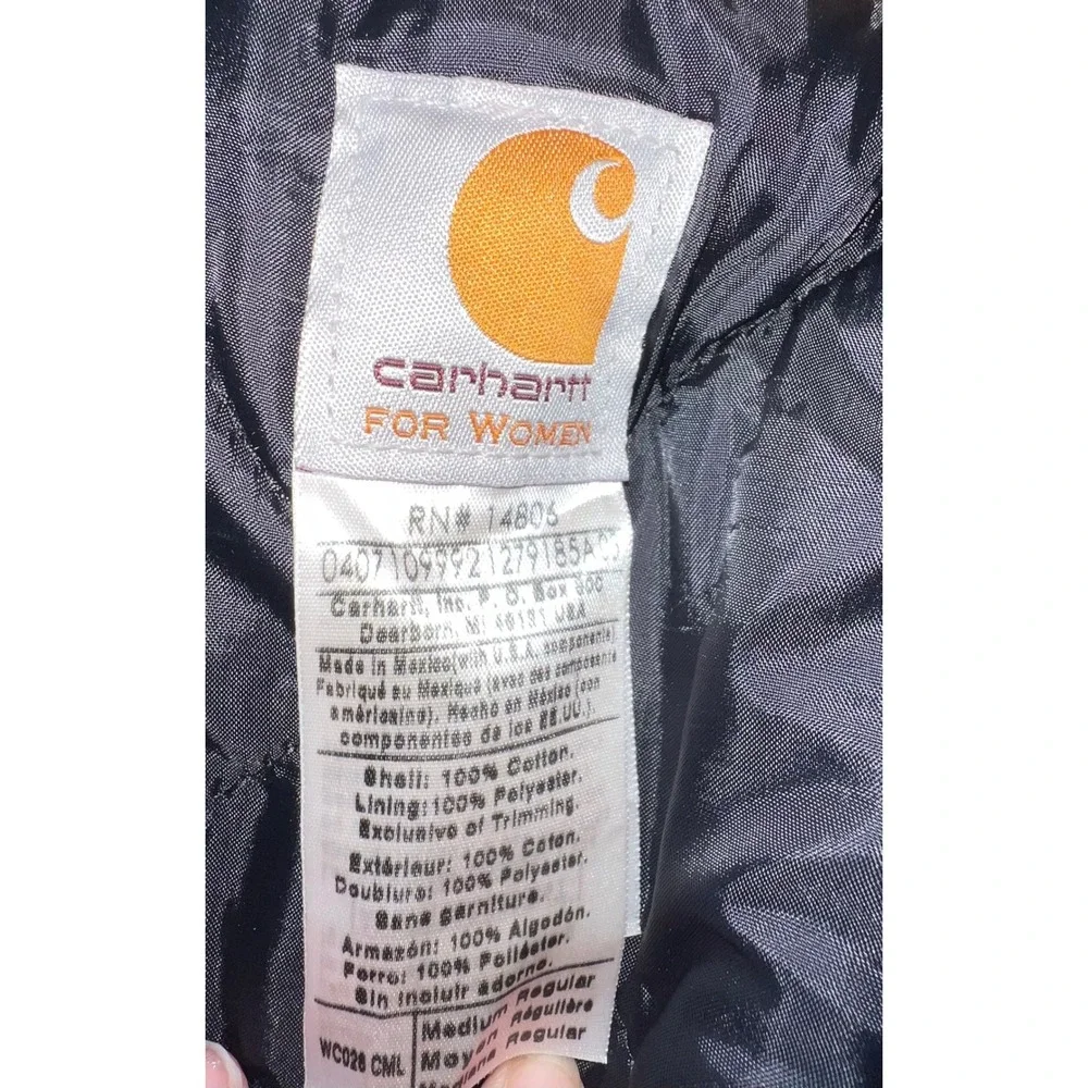Carhartt Women's WC026 Sandstone Coat Jacket Brown Quilted Lined Size M Medium - Picture 2 of 10